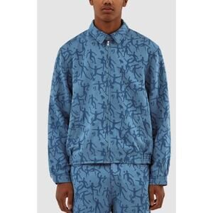 Arte Antwerp Men's Jacket James Allover Blue Print Size Medium